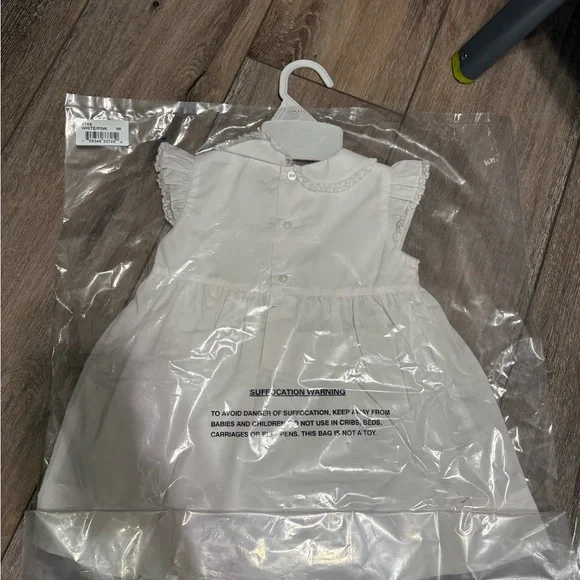 Feltman Brothers White and Pink Baby Dress Set - Picture 4 of 4